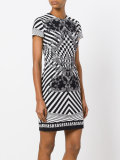 Optical illusion logo band dress