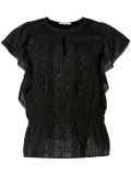 ruffled shortsleeved blouse