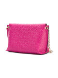 embossed logo shoulder bag