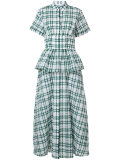 peplum plaid dress