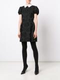 floral embossed shirt dress
