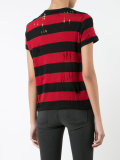 destroyed striped T-shirt