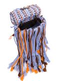 fringed trim cross body bag
