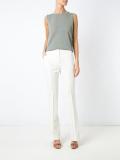 sleeveless knit blouse