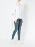 lace-up sleeve shirt