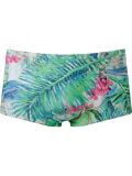 printed swim trunks