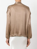 zipped bomber jacket