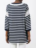 striped v-neck jumper