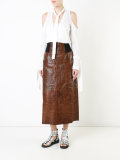 maxi leather skirt 