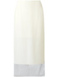 pleated front skirt