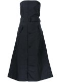 strapless buttoned dress
