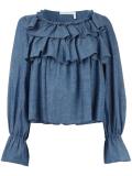 tiered ruffled blouse