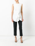 drape front blouse