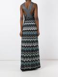 zig-zag pattern long dress