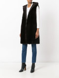 sleeveless shearling coat 