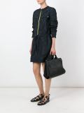 contrast zip mini dress