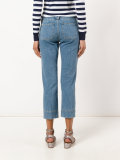 stonewashed cropped jeans