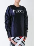 logo print blouse