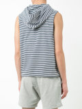 striped sleeveless hoodie 