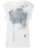 sheer logo print T-shirt