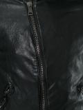 hooded leather jacket