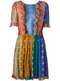 patterned pleat dress