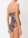 floral print strapless swimsuit