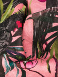 Kakatoo motive print scarf