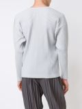 long sleeve pleated T-shirt