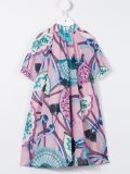 fan print dress