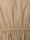 elasticated waistband V-neck dress