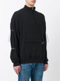 zipped neck sweatshirt 