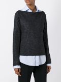 boat neck knitted top  