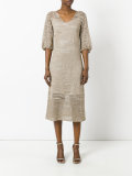 knitted V-neck dress 