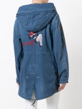 printed arms hooded jacket