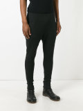 drop-crotch track pants