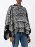 zig-zag knit poncho