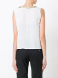 contrast collar top 