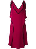 velvet trimmings dress