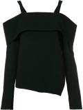 cut-off shoulders blouse