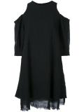 crushed linen round neck dress