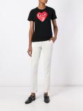 heart print T-shirt