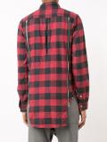zipped detailing plaid shirt
