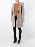 hooded fur coat