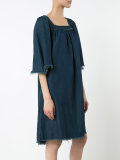 flared denim dress