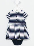 striped box pleat dress