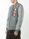 mesh sleeve bomber jacket 