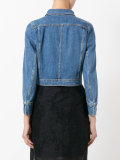 embroidered logo denim jacket