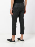 waxed cropped jeans