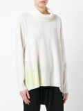 star print roll neck top
